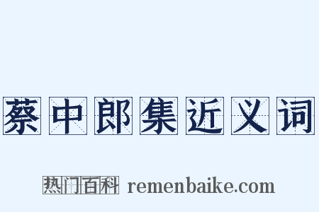 蔡中郎集近义词是什么意思的图片